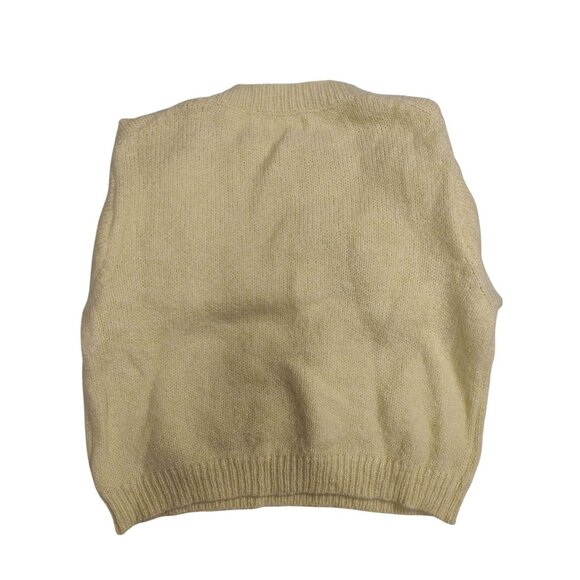 BiBi Women's Yellow Knit Sweater Pink "Howdy" Text Size M - Picture 2 of 5